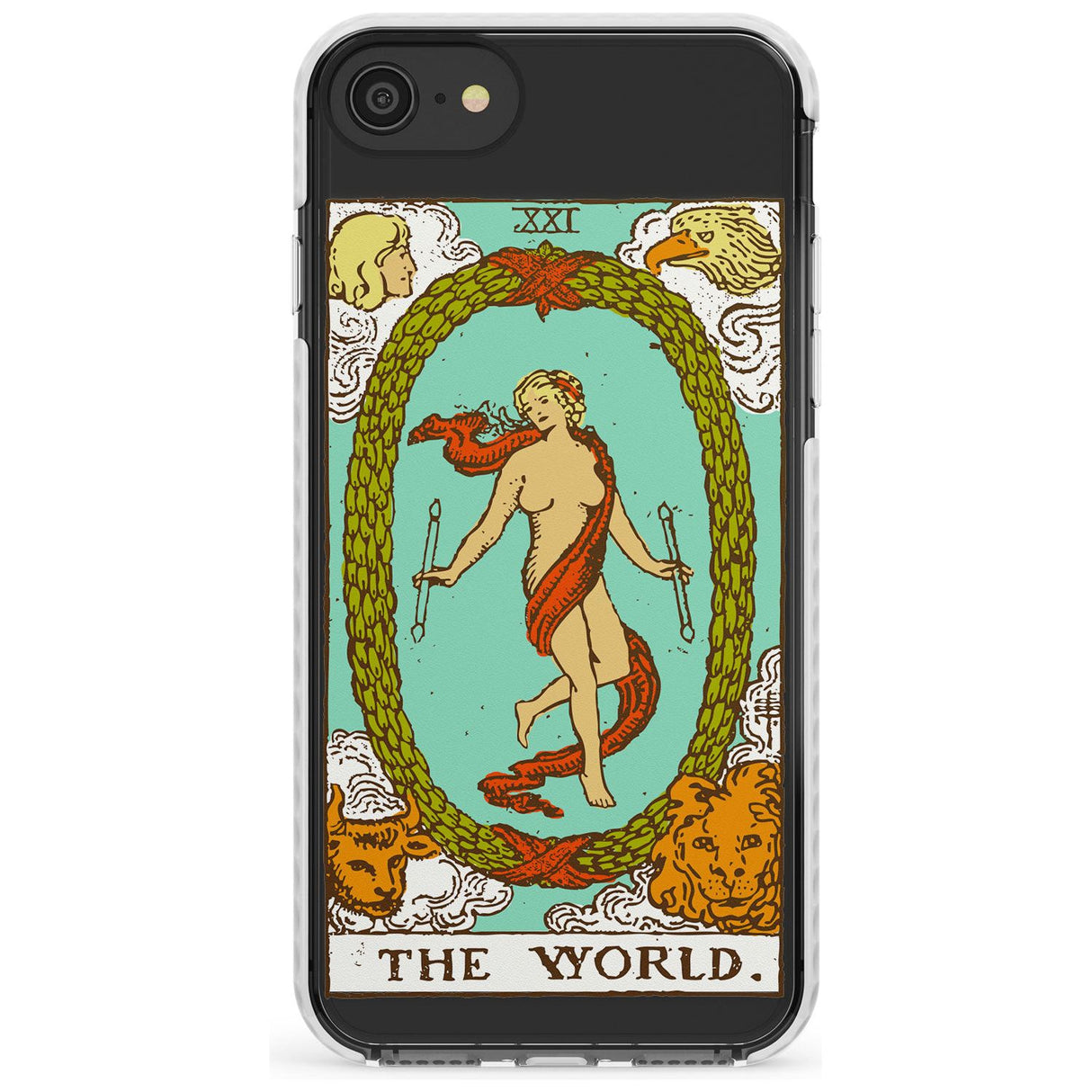 The World Tarot Card - Colour Slim TPU Phone Case for iPhone SE 8 7 Plus