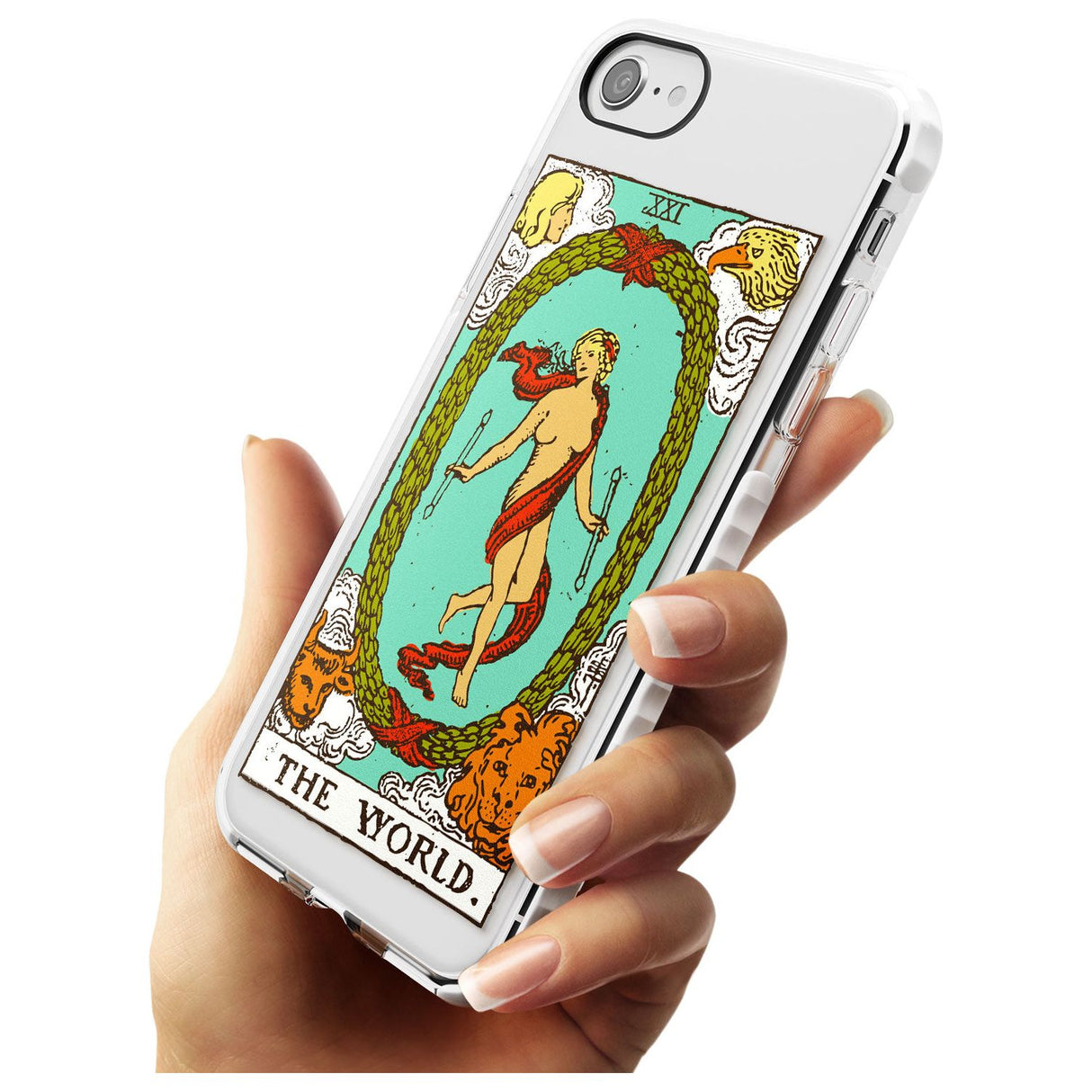 The World Tarot Card - Colour Slim TPU Phone Case for iPhone SE 8 7 Plus