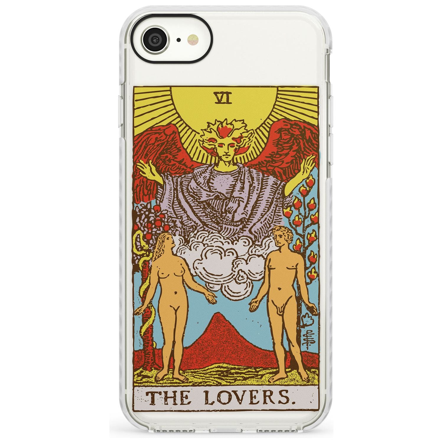 The Lovers Tarot Card - Colour Slim TPU Phone Case for iPhone SE 8 7 Plus