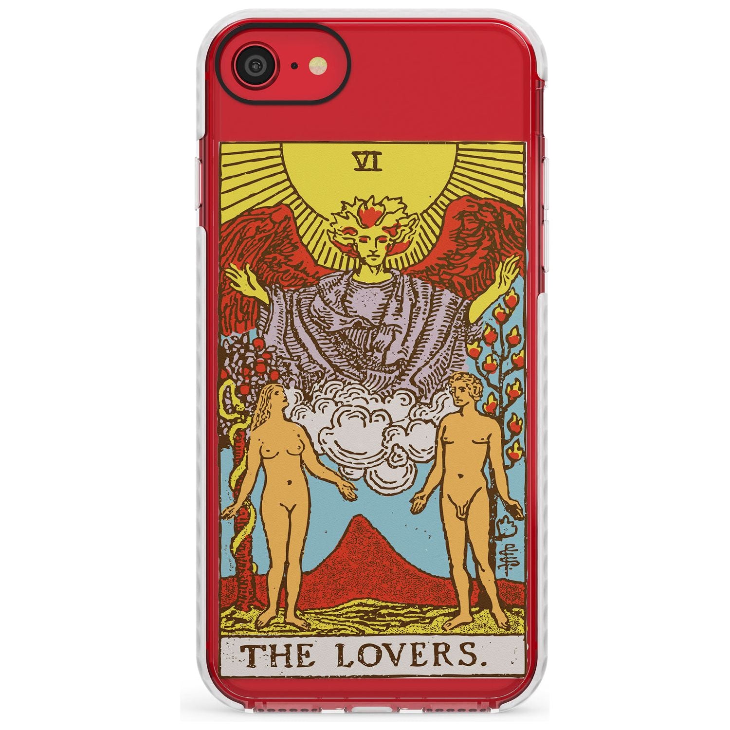 The Lovers Tarot Card - Colour Slim TPU Phone Case for iPhone SE 8 7 Plus