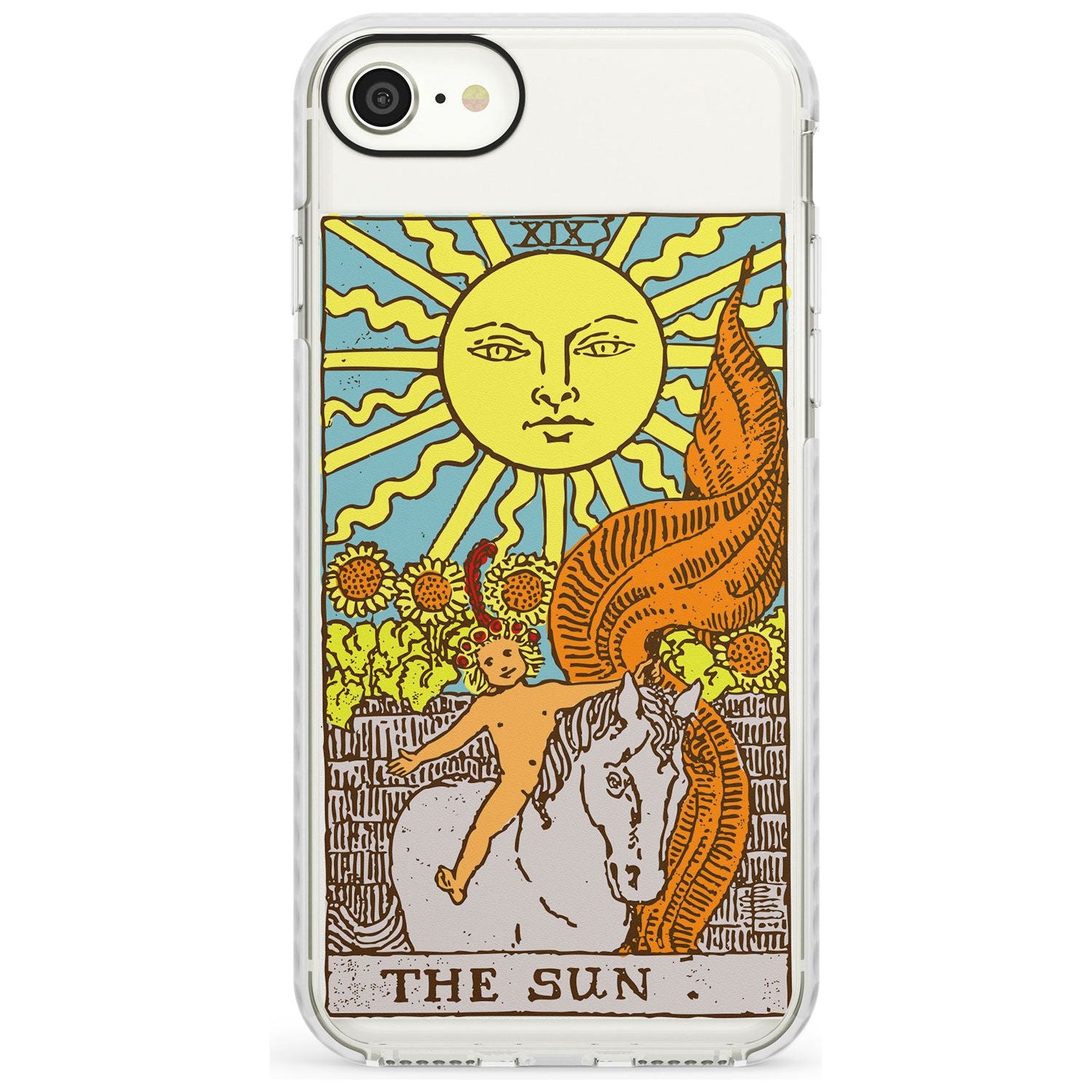 The Sun Tarot Card - Colour Slim TPU Phone Case for iPhone SE 8 7 Plus