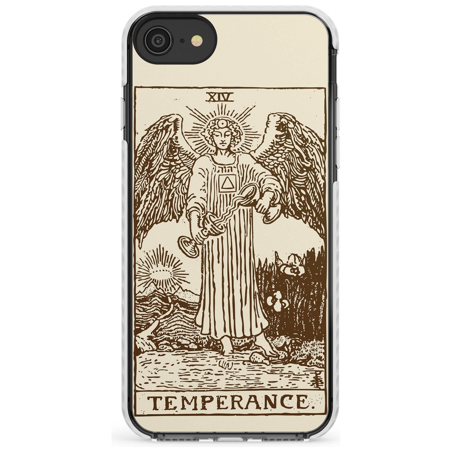 Temperance Tarot Card - Solid Cream Slim TPU Phone Case for iPhone SE 8 7 Plus