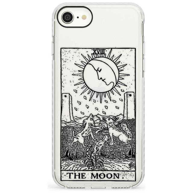 The Moon Tarot Card - Transparent Slim TPU Phone Case for iPhone SE 8 7 Plus