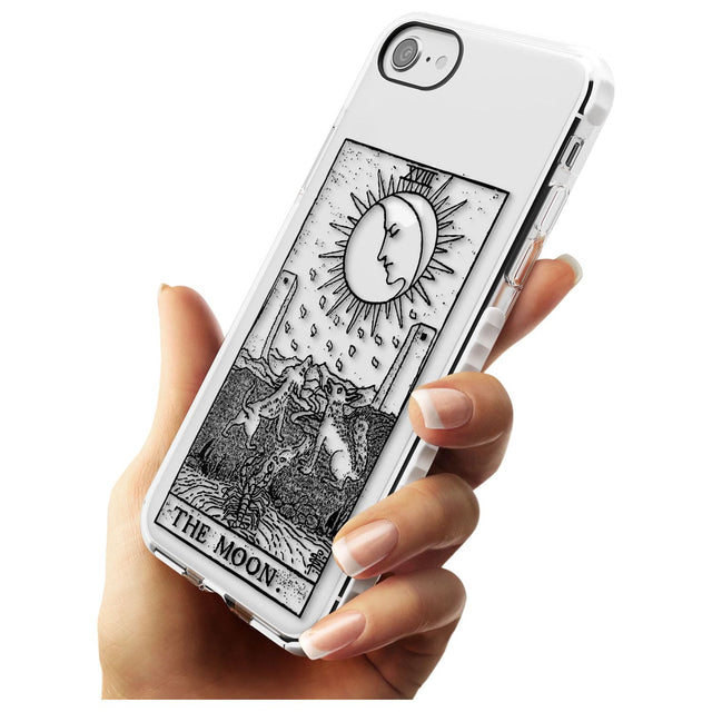The Moon Tarot Card - Transparent Slim TPU Phone Case for iPhone SE 8 7 Plus