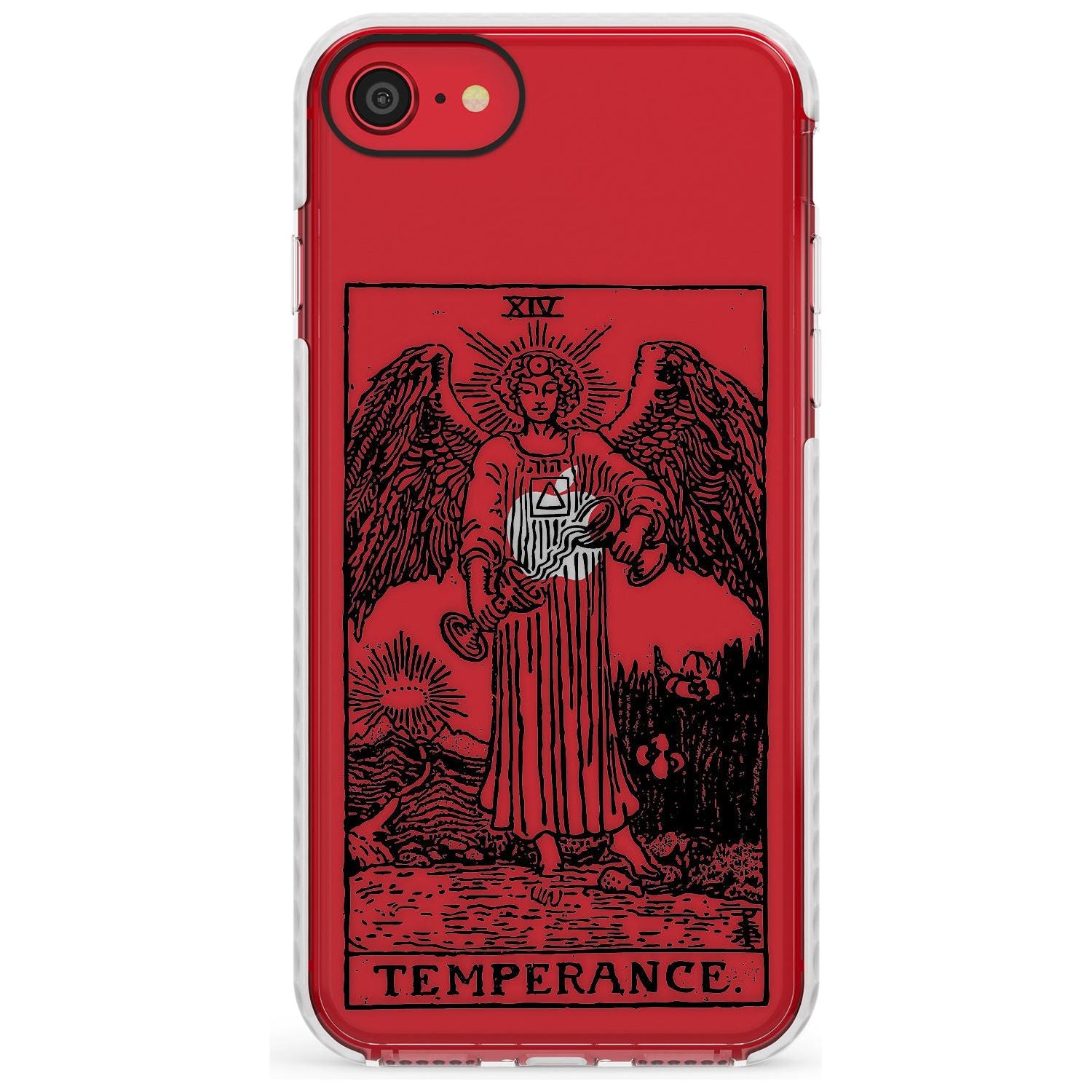 Temperance Tarot Card - Transparent Slim TPU Phone Case for iPhone SE 8 7 Plus