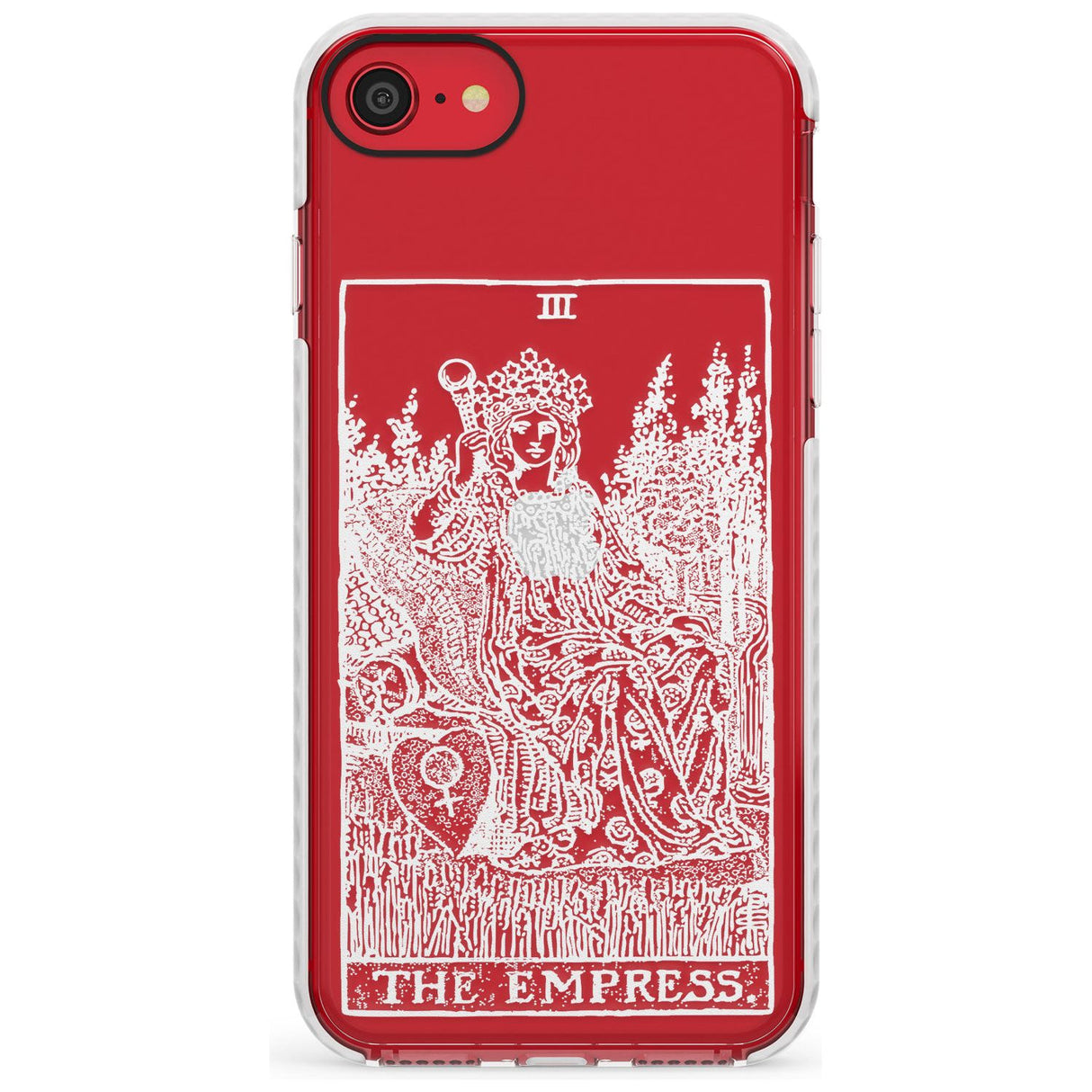 The Empress Tarot Card - White Transparent Slim TPU Phone Case for iPhone SE 8 7 Plus