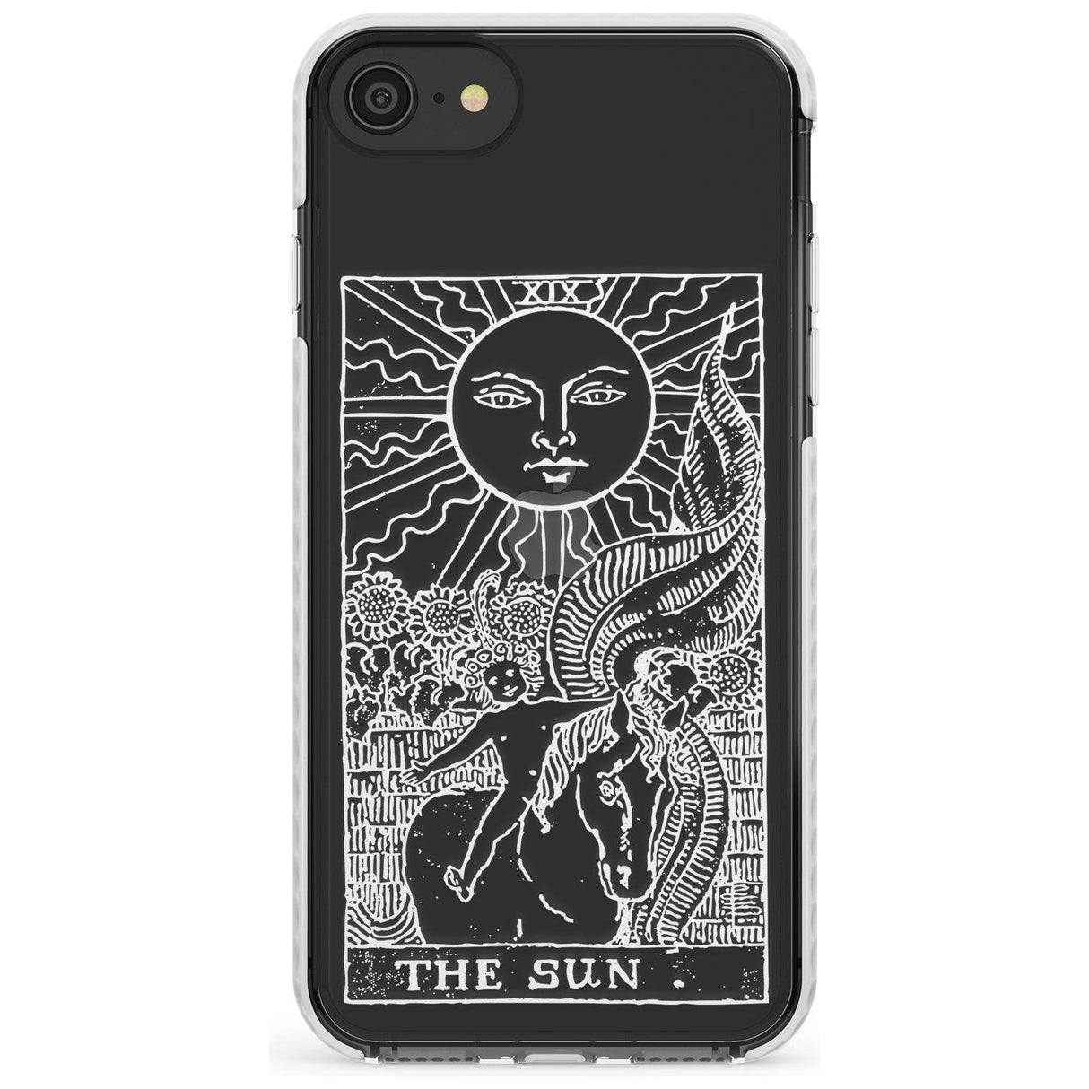 The Sun Tarot Card - White Transparent Slim TPU Phone Case for iPhone SE 8 7 Plus