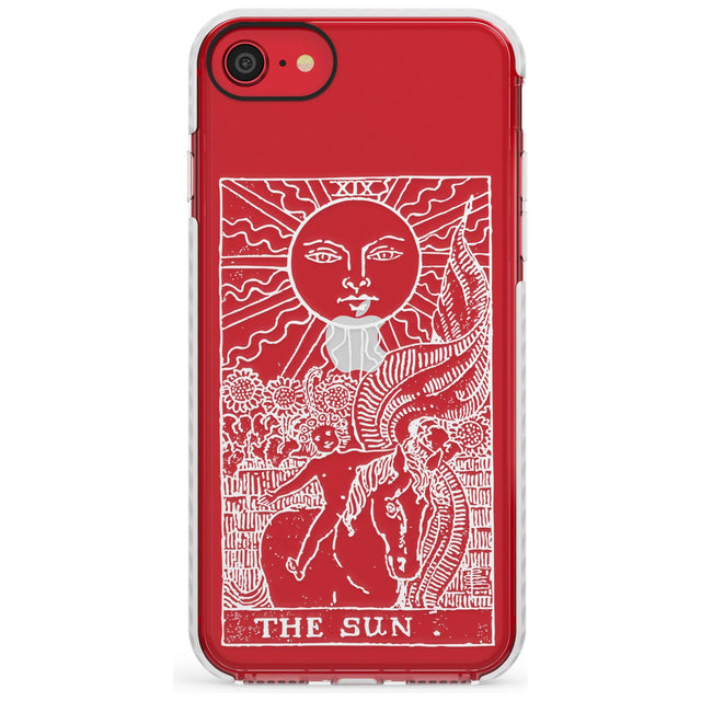 The Sun Tarot Card - White Transparent Slim TPU Phone Case for iPhone SE 8 7 Plus