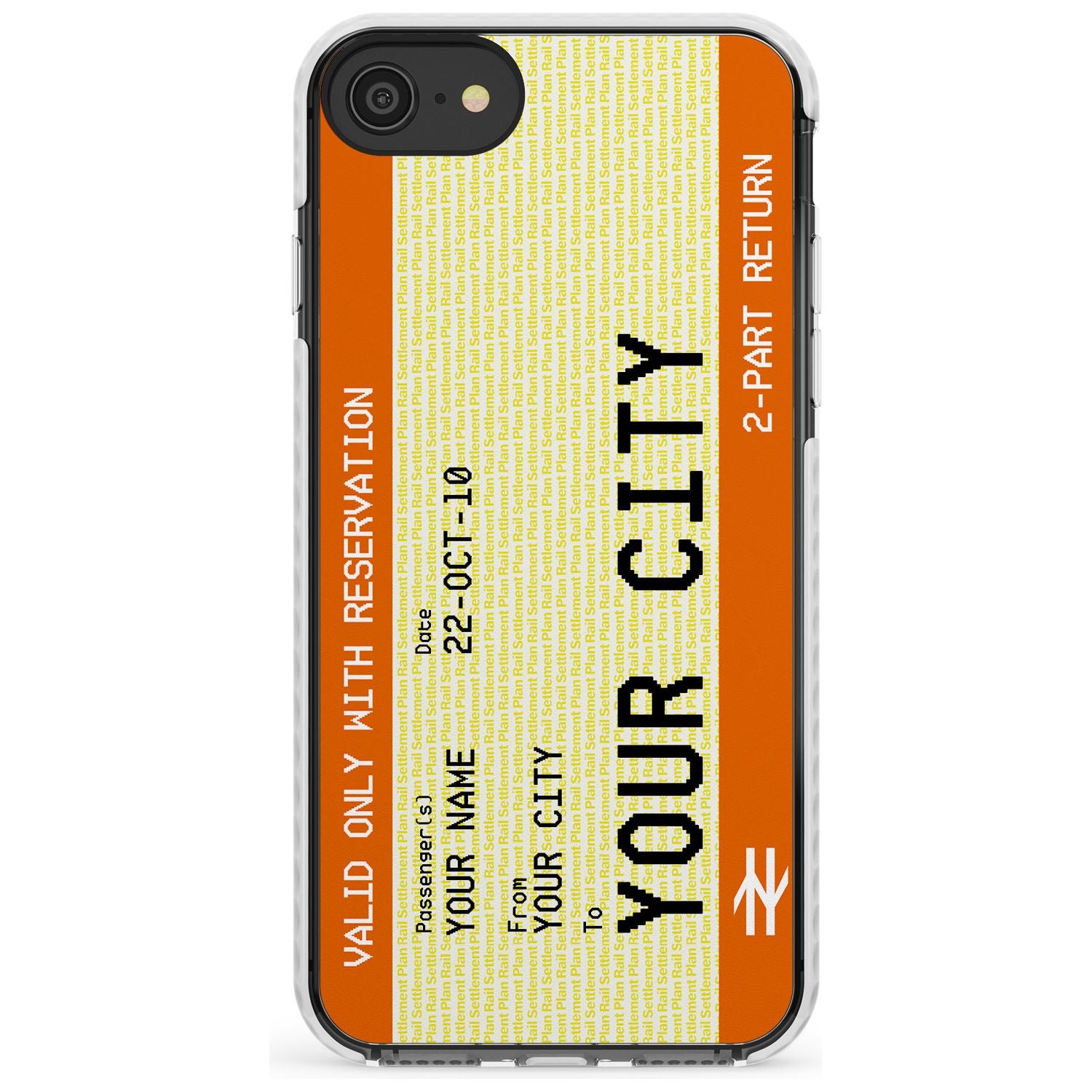 Personalised Create Your Own Train Ticket Impact Phone Case for iPhone SE 8 7 Plus