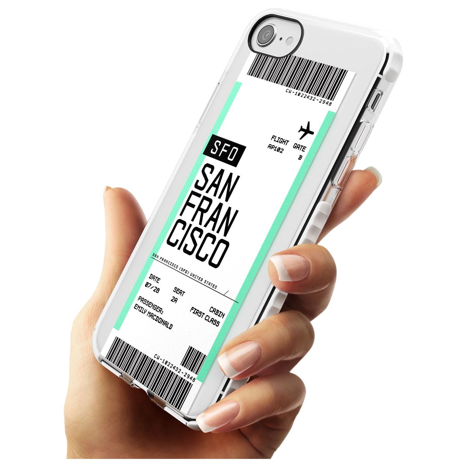 San Francisco Boarding Pass iPhone Case   Custom Phone Case - Case Warehouse