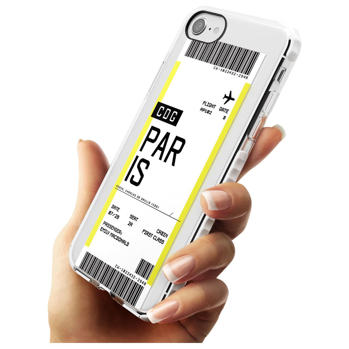 Paris Boarding Pass iPhone Case   Custom Phone Case - Case Warehouse