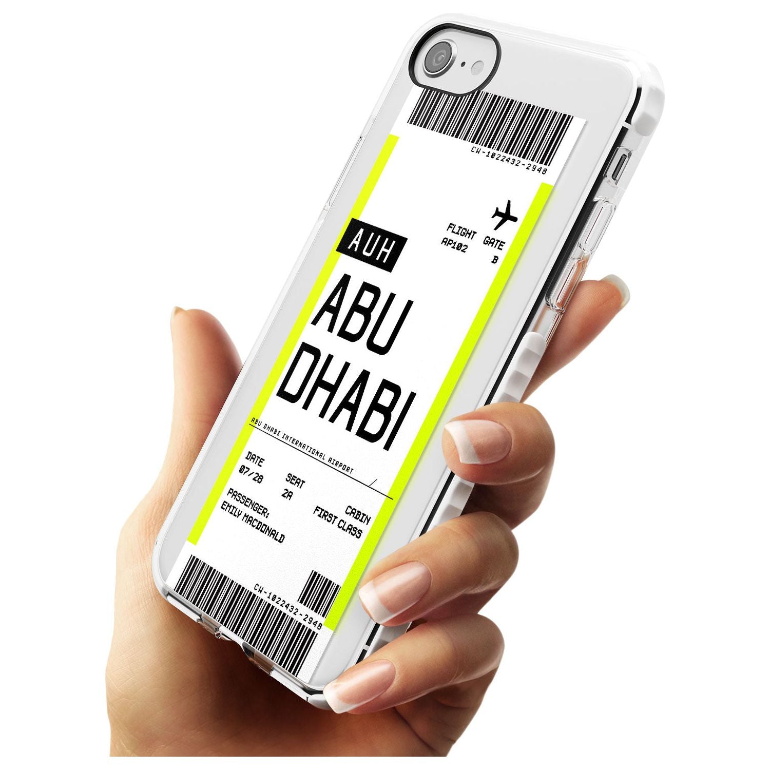 Abu Dhabi Boarding Pass iPhone Case   Custom Phone Case - Case Warehouse
