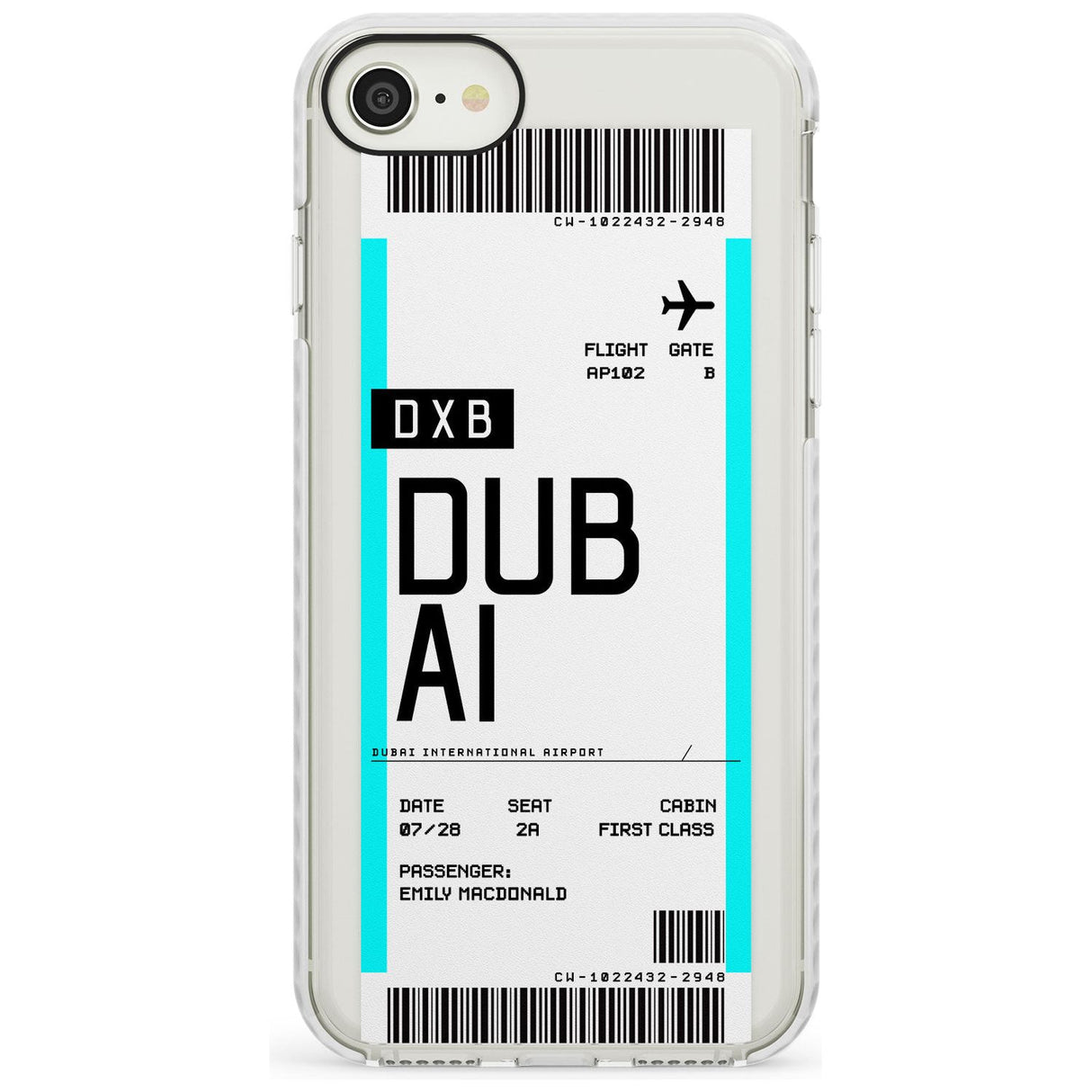 Dubai Boarding Pass iPhone Case  Impact Case Custom Phone Case - Case Warehouse