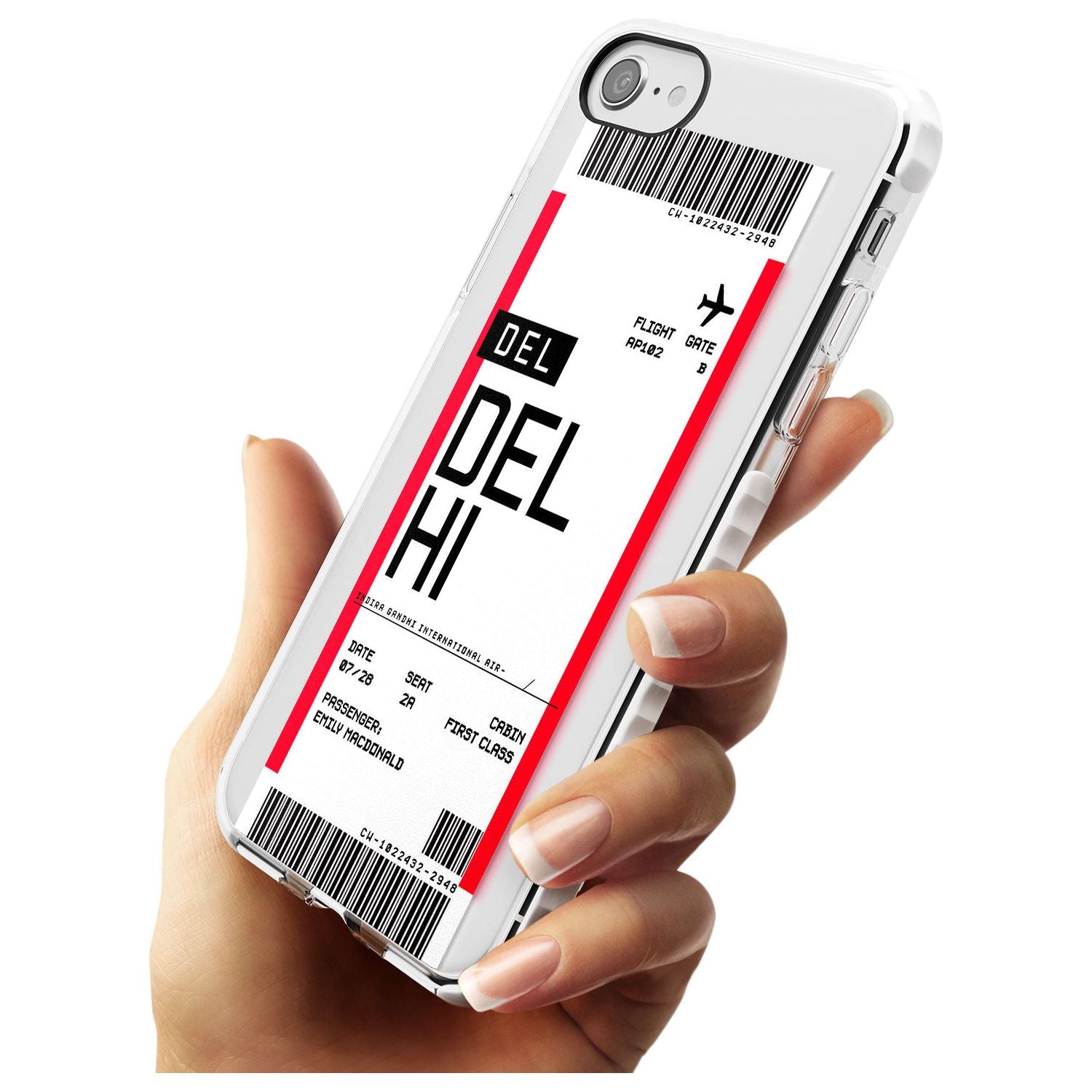 Delhi Boarding Pass iPhone Case   Custom Phone Case - Case Warehouse