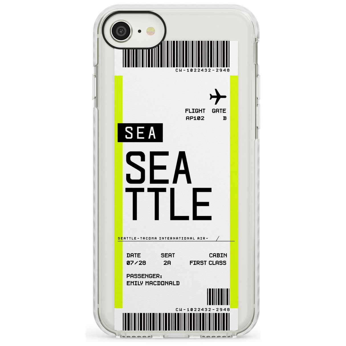 Seattle Boarding Pass iPhone Case  Impact Case Custom Phone Case - Case Warehouse