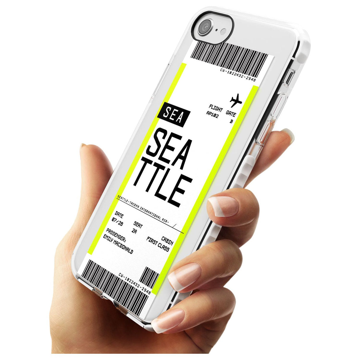 Seattle Boarding Pass iPhone Case   Custom Phone Case - Case Warehouse