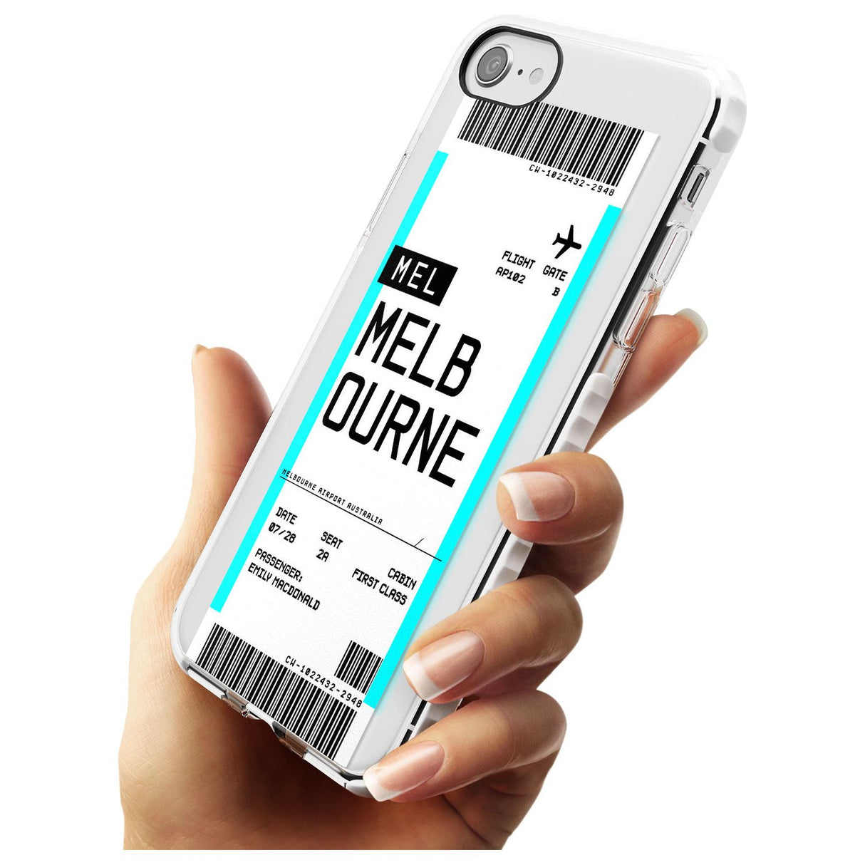 Melbourne Boarding Pass iPhone Case   Custom Phone Case - Case Warehouse