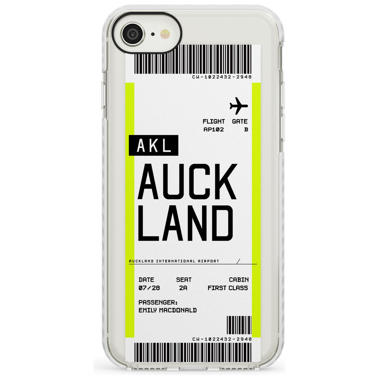 Auckland Boarding Pass iPhone Case  Impact Case Custom Phone Case - Case Warehouse