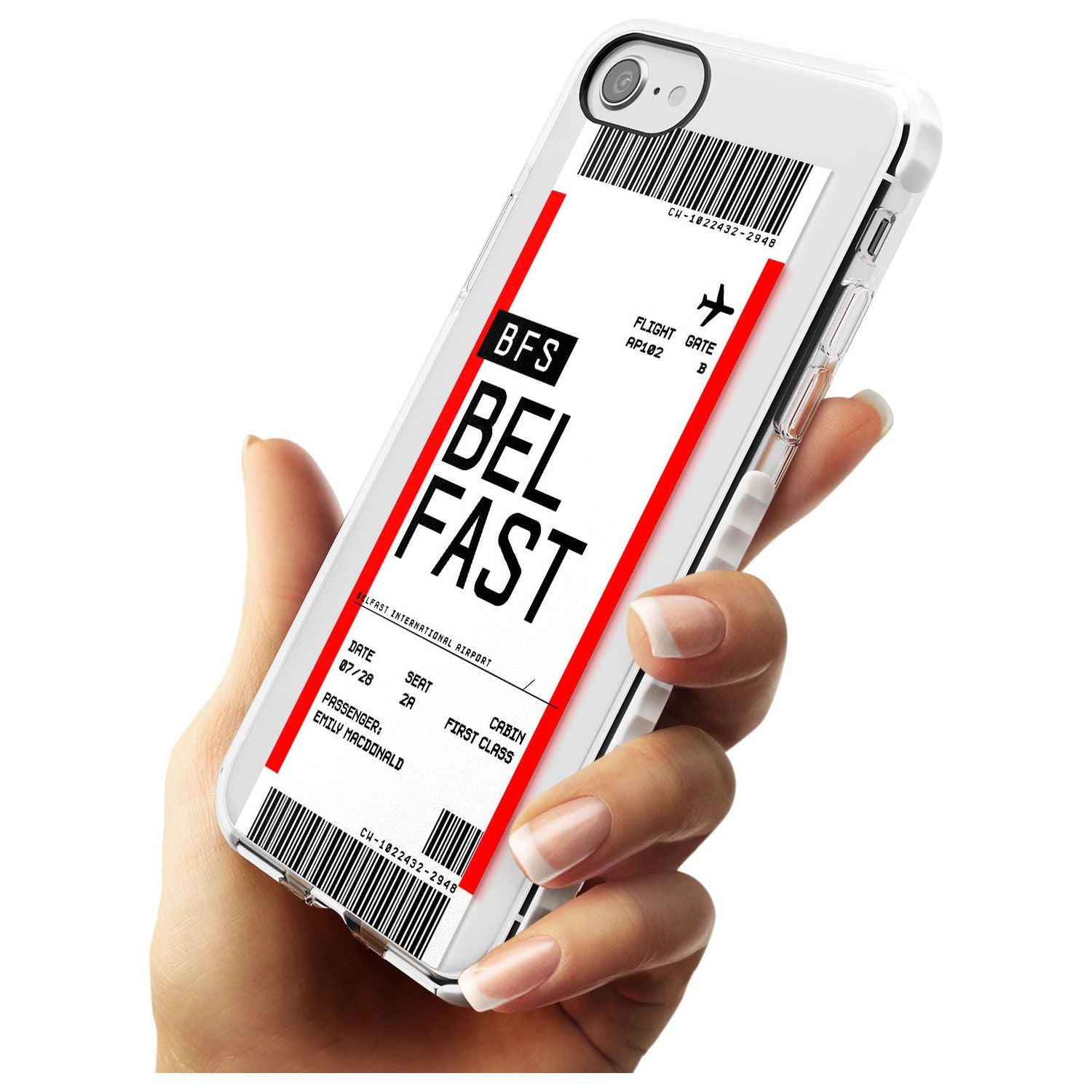 Belfast Boarding Pass   Custom Phone Case - Case Warehouse