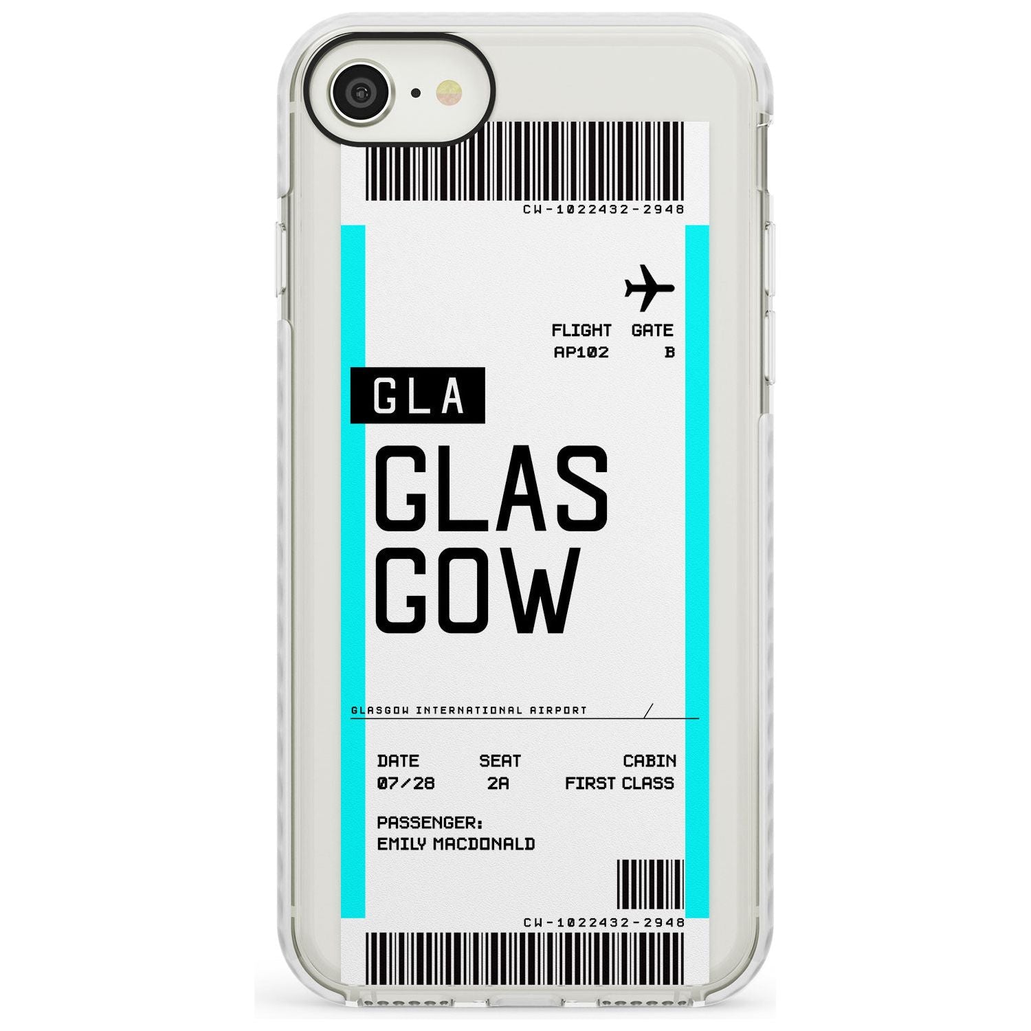 Glasgow Boarding Pass  Impact Case Custom Phone Case - Case Warehouse
