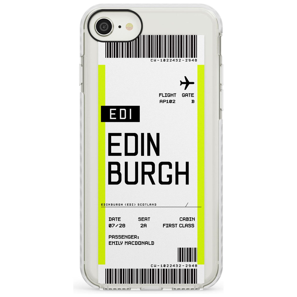 Edinburgh Boarding Pass  Impact Case Custom Phone Case - Case Warehouse