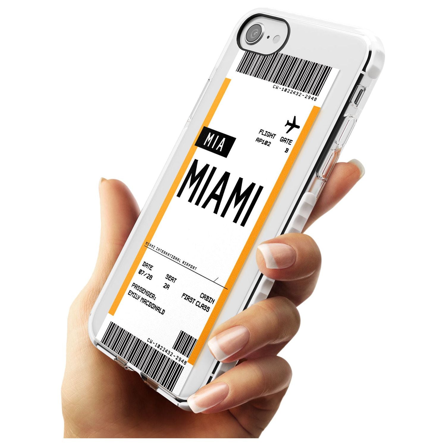 Miami Boarding Pass iPhone Case   Custom Phone Case - Case Warehouse