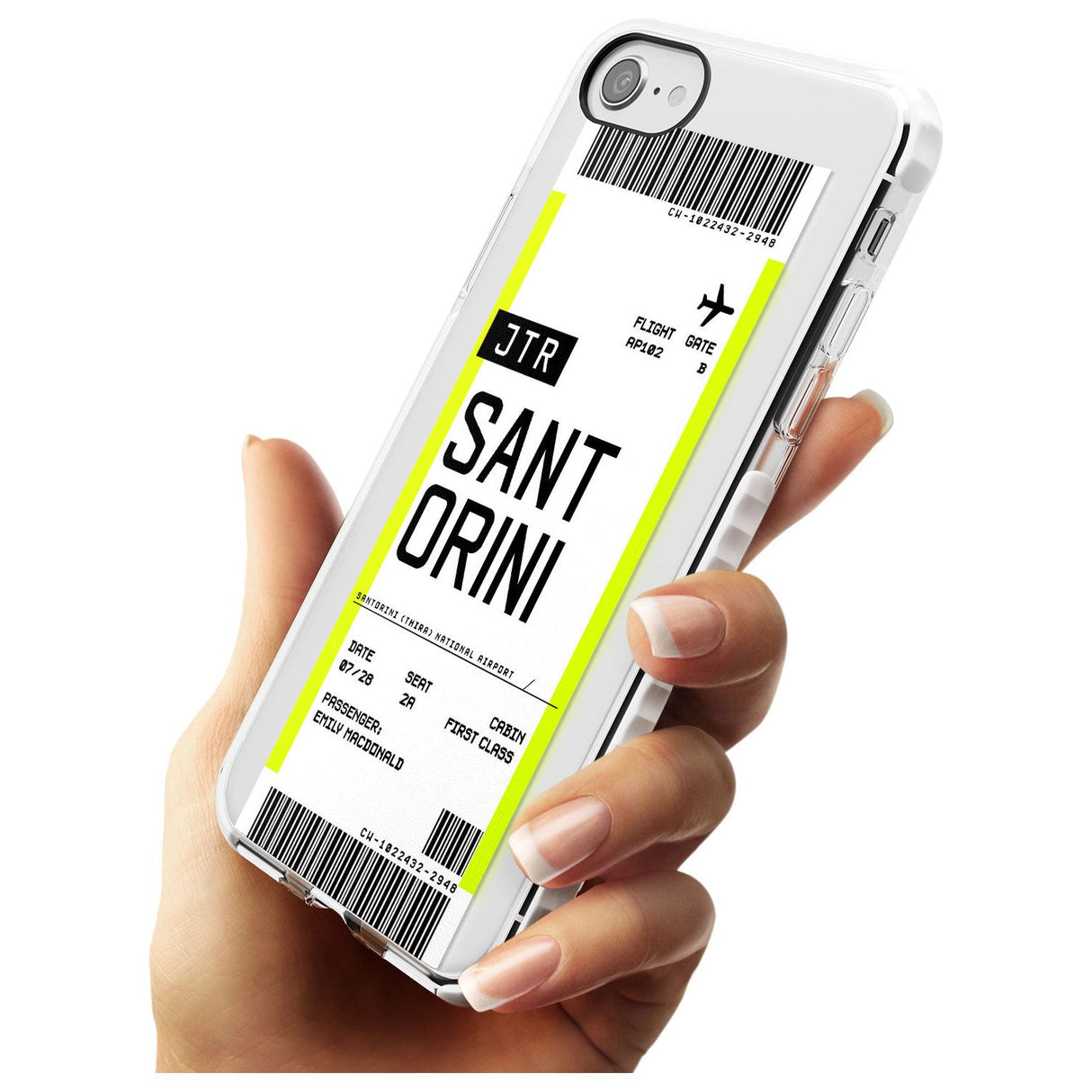 Santorini Boarding Pass iPhone Case   Custom Phone Case - Case Warehouse