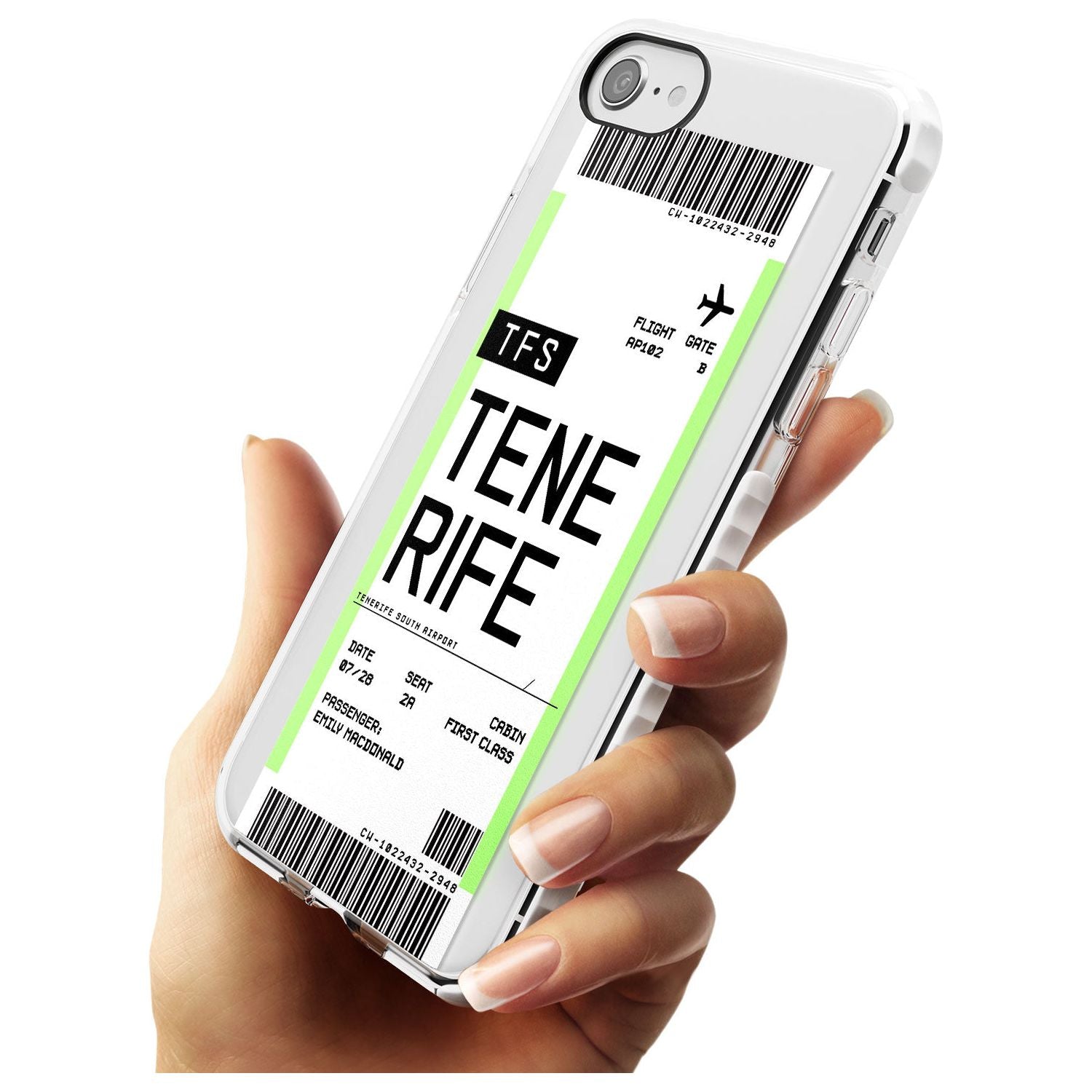 Tenerife Boarding Pass iPhone Case   Custom Phone Case - Case Warehouse