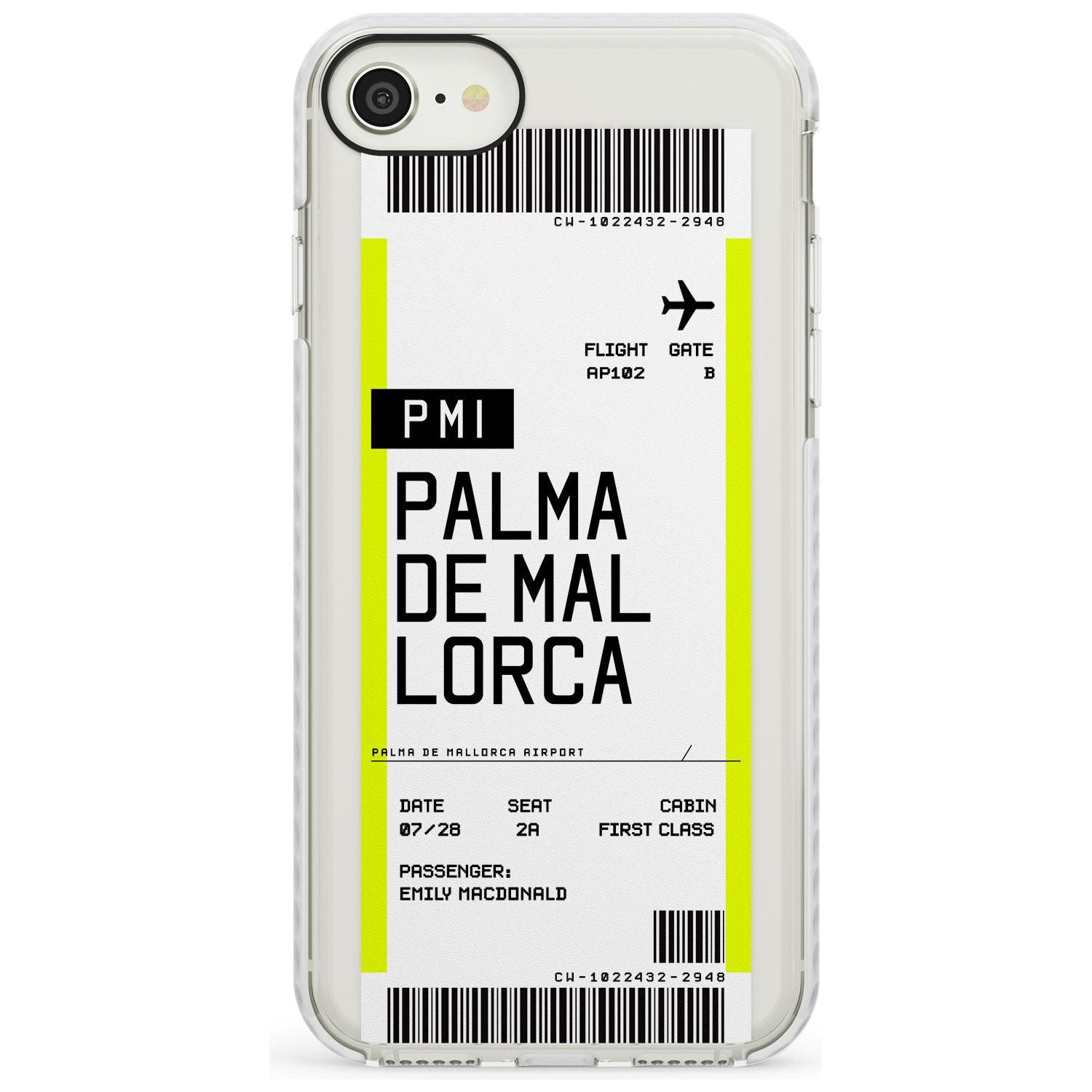 Palma De Mallorca Boarding Pass iPhone Case  Impact Case Custom Phone Case - Case Warehouse