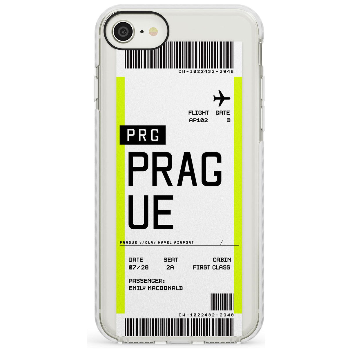 Prague Boarding Pass  Impact Case Custom Phone Case - Case Warehouse