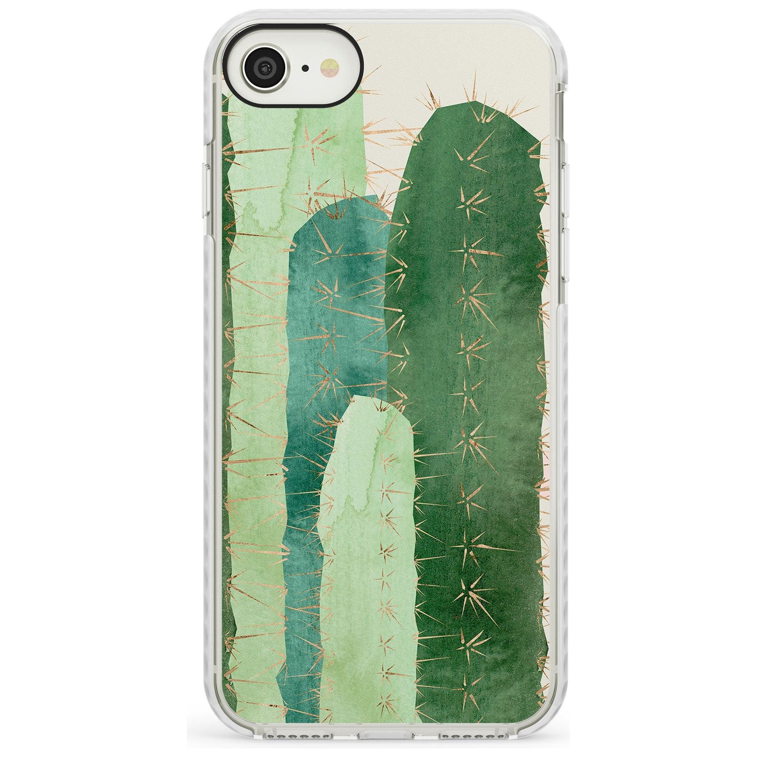 Large Cacti Mix Design Impact Phone Case for iPhone SE 8 7 Plus