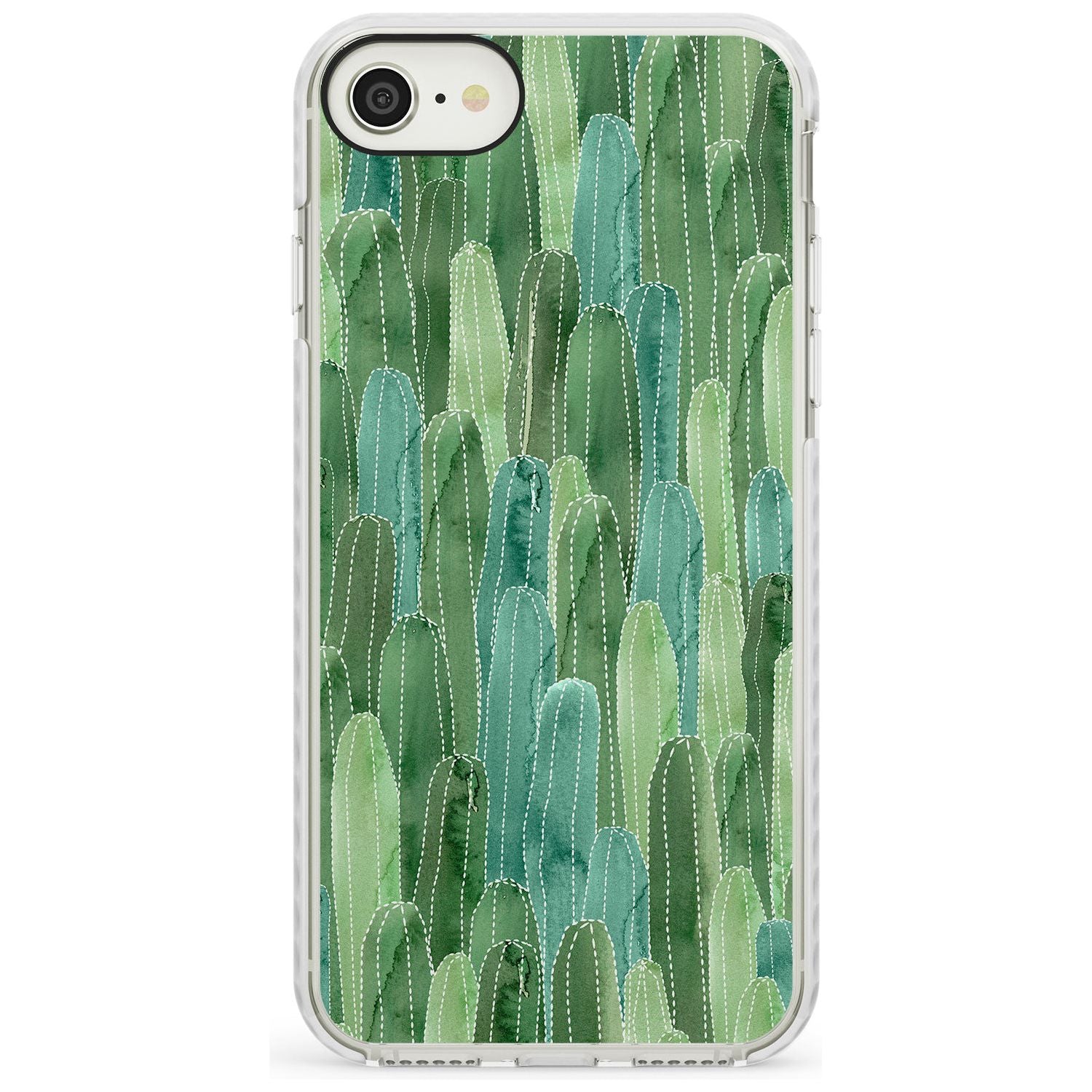 Skinny Cacti Pattern Design Impact Phone Case for iPhone SE 8 7 Plus