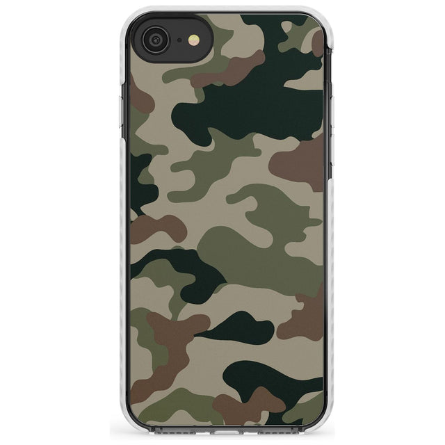 Green and Brown Camo Impact Phone Case for iPhone SE 8 7 Plus