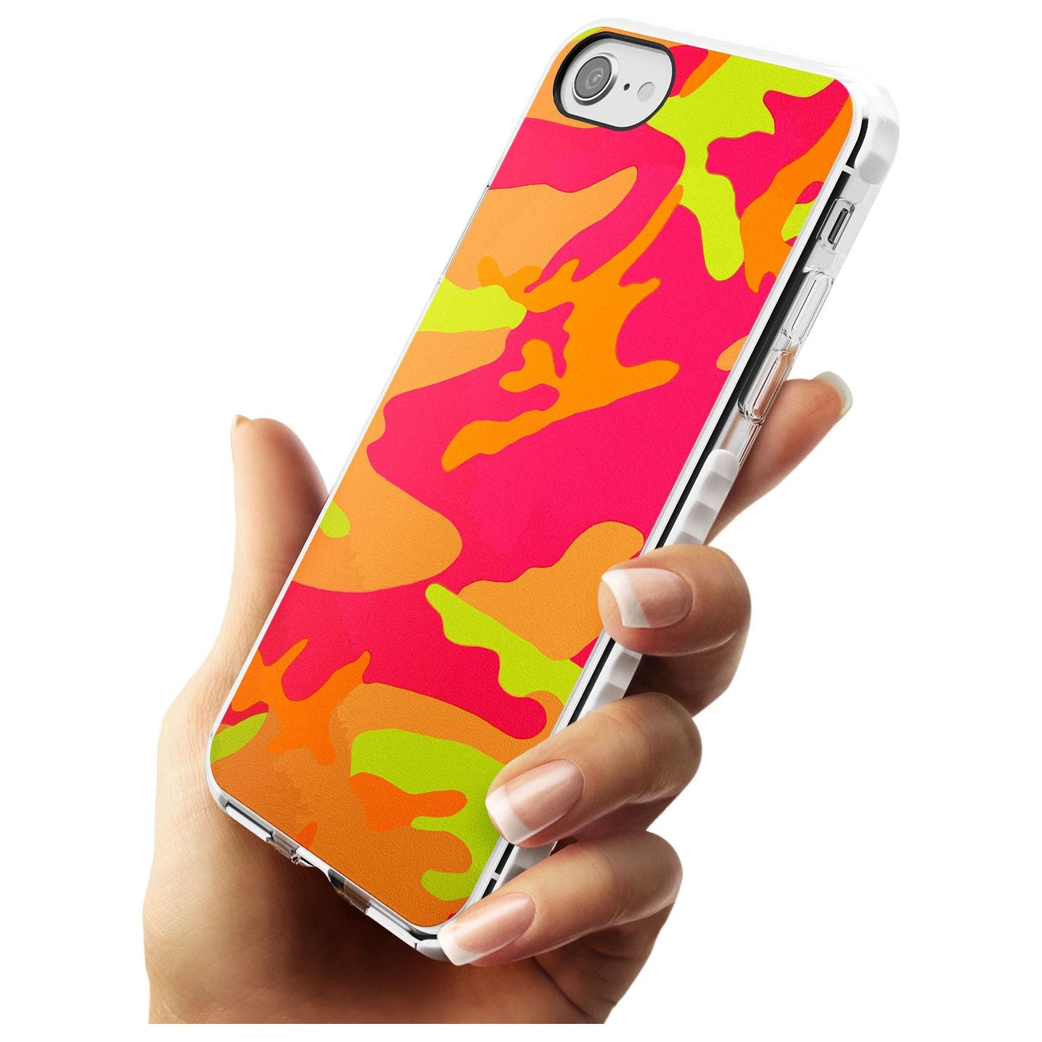 Neon Camo Impact Phone Case for iPhone SE 8 7 Plus