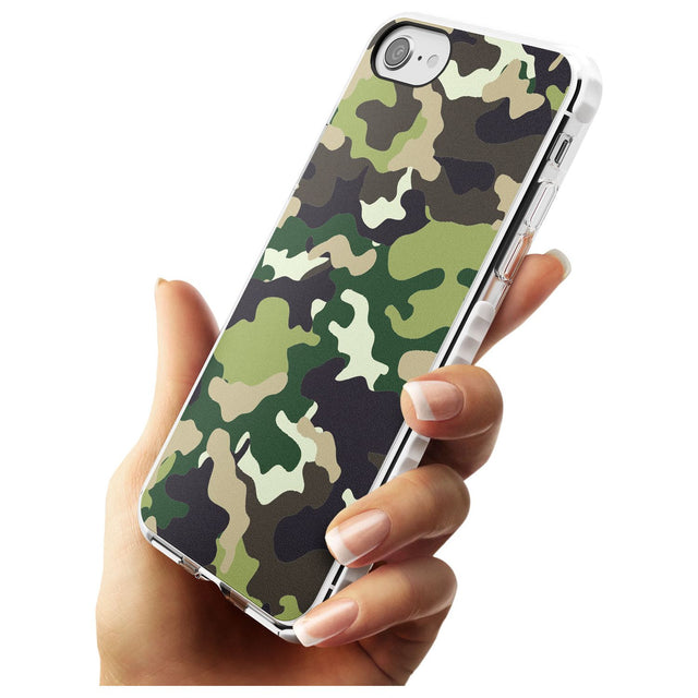 Green Camo Impact Phone Case for iPhone SE 8 7 Plus