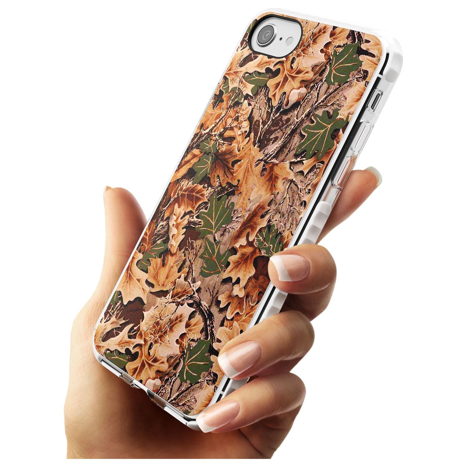 Leaves Camo Impact Phone Case for iPhone SE 8 7 Plus