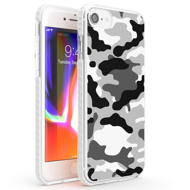 Grey Black Urban Camo Phone Case iPhone 7/8 / Impact Case,iPhone SE / Impact Case Blanc Space