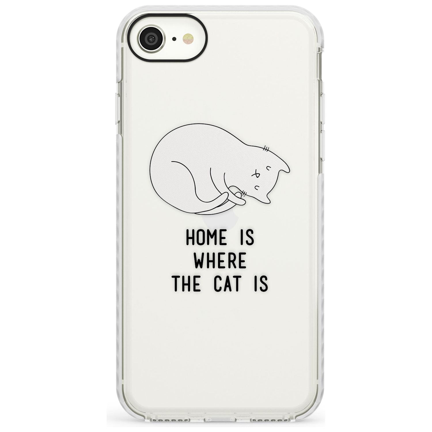 Home Is Where the Cat is Slim TPU Phone Case for iPhone SE 8 7 Plus