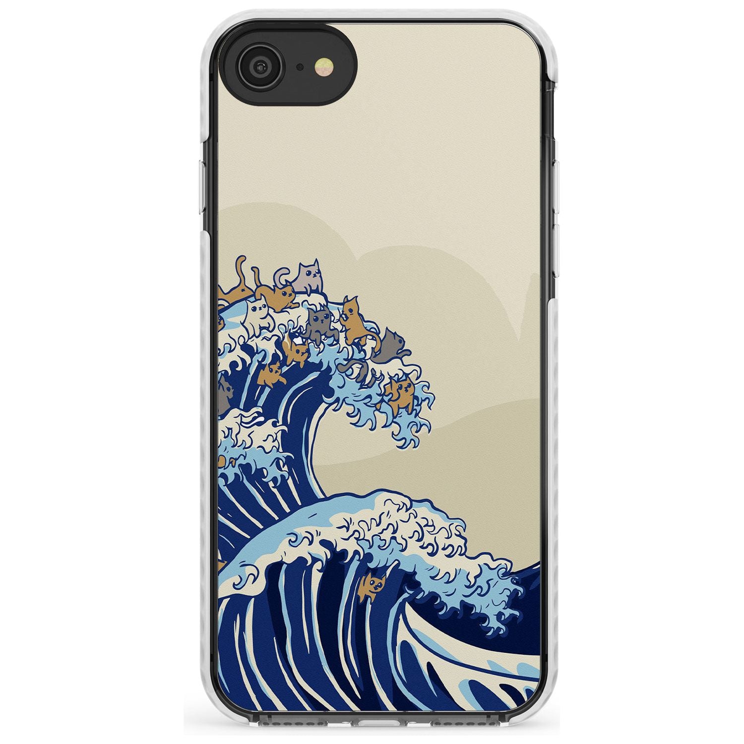 The Great Cat Wave Impact Phone Case for iPhone SE 8 7 Plus