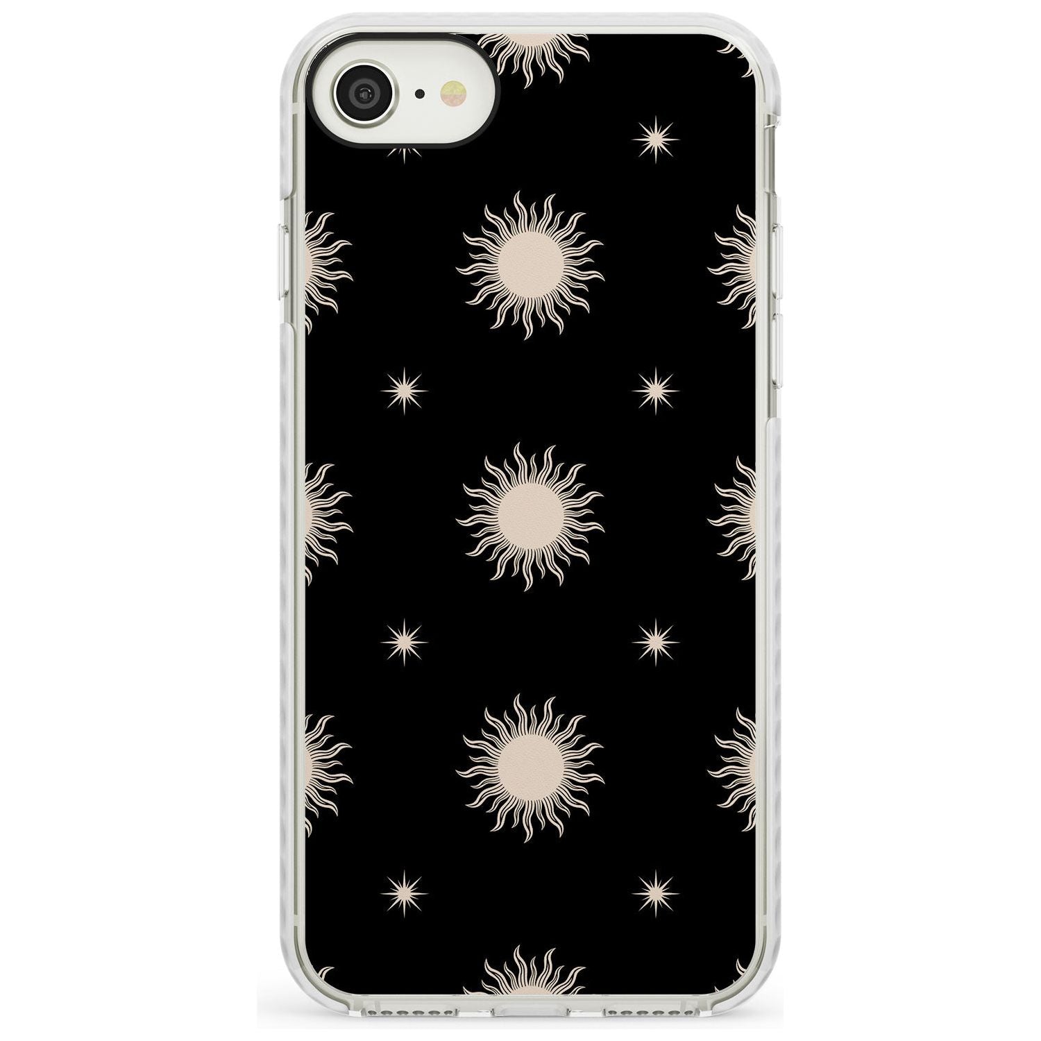 Celestial Patterns Classic Suns (Black) Phone Case iPhone 7/8 / Impact Case,iPhone SE / Impact Case Blanc Space