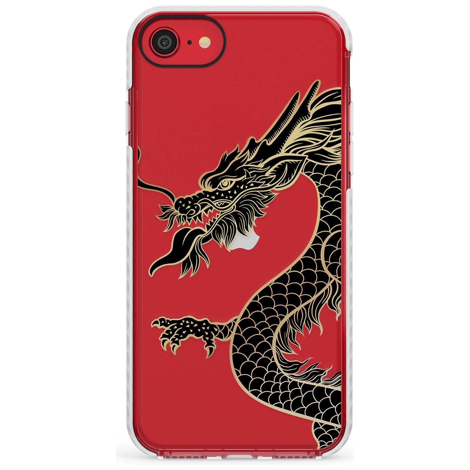 Large Red Dragon Impact Phone Case for iPhone SE 8 7 Plus