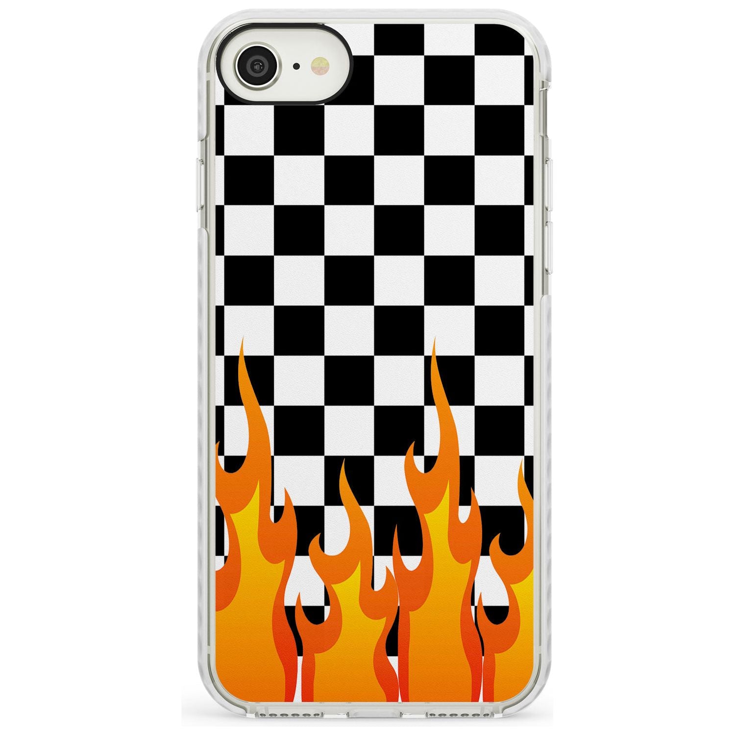Checkered Fire iPhone Case  Impact Case Phone Case - Case Warehouse