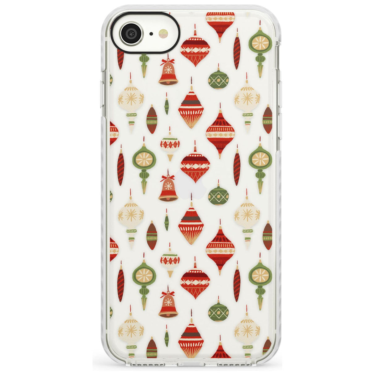 Christmas Baubles Pattern Impact Phone Case for iPhone SE 8 7 Plus