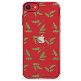 Christmas Holly Pattern Impact Phone Case for iPhone SE 8 7 Plus