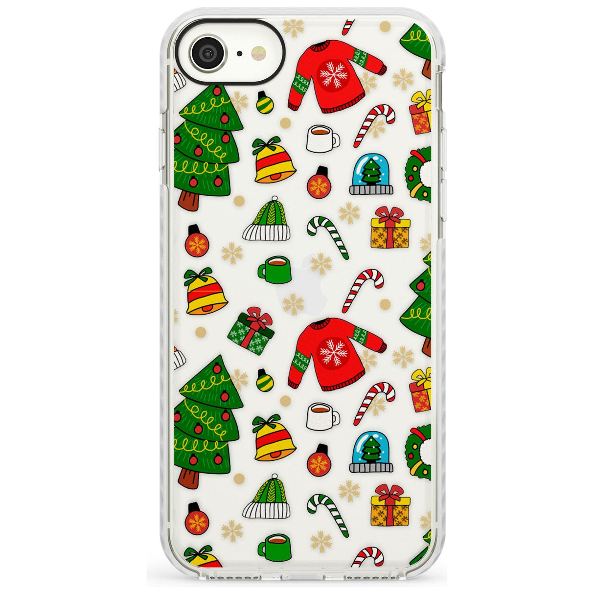 Christmas Mixture Pattern Impact Phone Case for iPhone SE 8 7 Plus