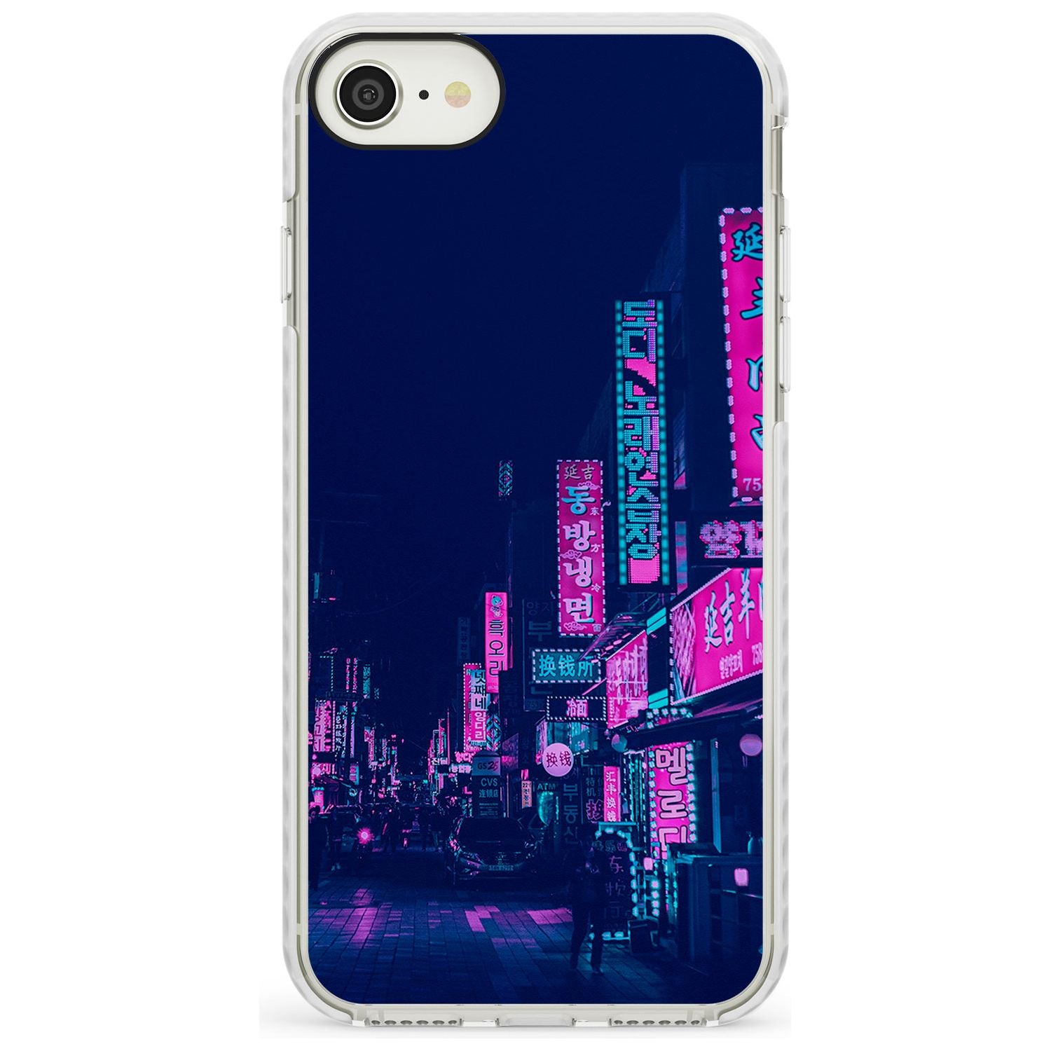 Pink & Turquoise - Neon Cities iPhone Case  Impact Case Phone Case - Case Warehouse