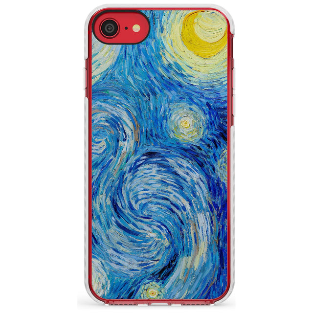 The Starry Night by Vincent Van Gogh Slim TPU Phone Case for iPhone SE 8 7 Plus
