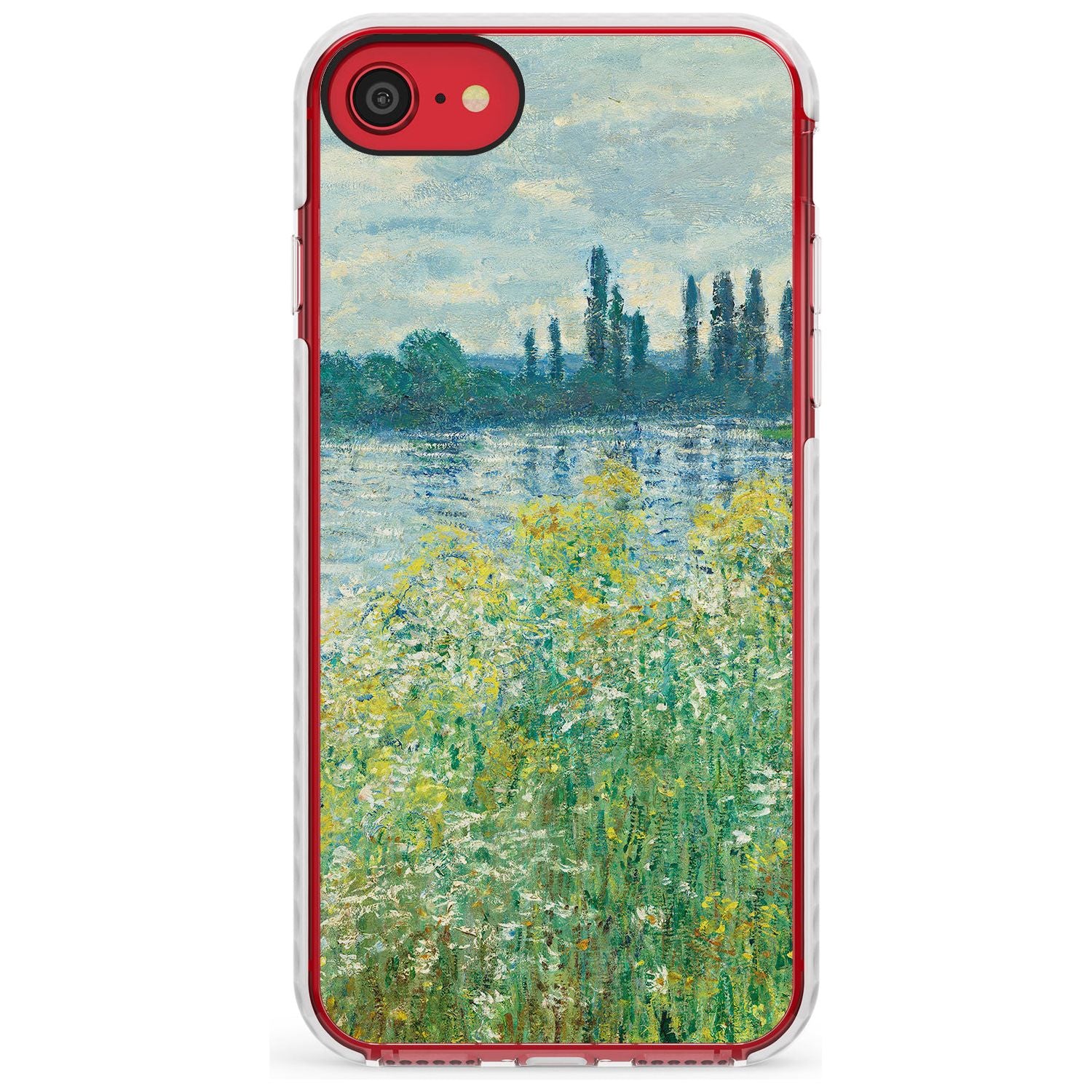 Banks of the Seine by Claude Monet Slim TPU Phone Case for iPhone SE 8 7 Plus