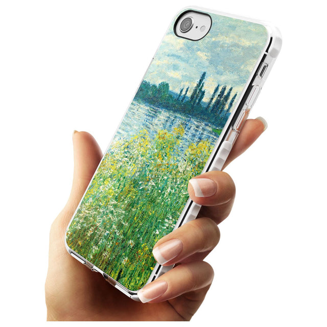 Banks of the Seine by Claude Monet Slim TPU Phone Case for iPhone SE 8 7 Plus