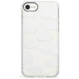 Transparent Cloud Pattern Slim TPU Phone Case for iPhone SE 8 7 Plus